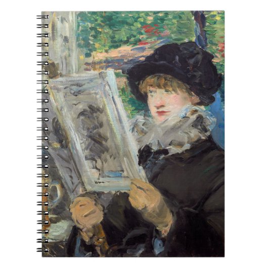 Edouard Manet - Vrouw lezend Notitieboek (Voorkant)