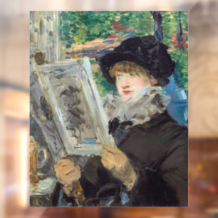 Edouard Manet - Vrouw lezend Raamsticker