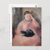 Edouard Manet - Vrouw met een kat Briefkaart (Voorkant / Achterkant)