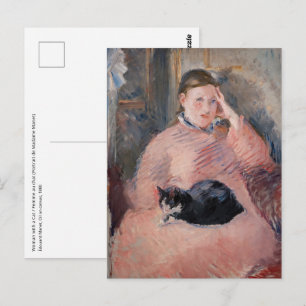 Edouard Manet - Vrouw met een kat Briefkaart