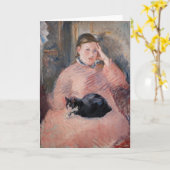 Edouard Manet - Vrouw met een kat Kaart (Gele Bloem)