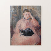 Edouard Manet - Vrouw met een kat Legpuzzel (Verticaal)