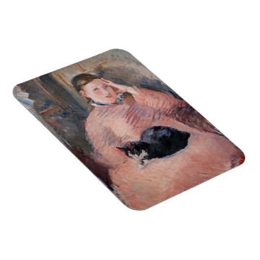 Edouard Manet - Vrouw met een kat Magneet (Rechterzijde)