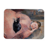 Edouard Manet - Vrouw met een kat Magneet (Horizontaal)