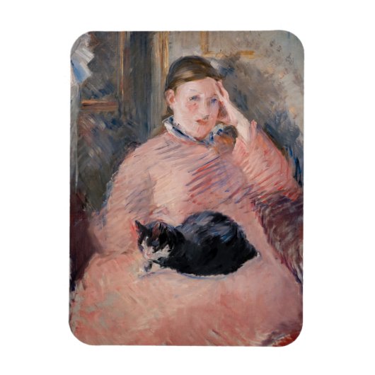 Edouard Manet - Vrouw met een kat Magneet (Verticaal)
