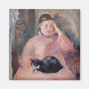 Edouard Manet - Vrouw met een kat Magneet
