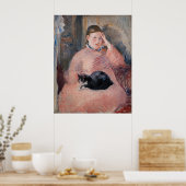 Edouard Manet - Vrouw met een kat Poster (Keuken)