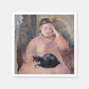 Edouard Manet - Vrouw met een kat Servet