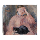 Edouard Manet - Vrouw met een kat Snijplank (Voorkant)