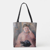 Edouard Manet - Vrouw met een kat Tote Bag (Achterkant)