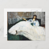 Edouard Manet - Vrouw met een ventilator Briefkaart (Voorkant / Achterkant)