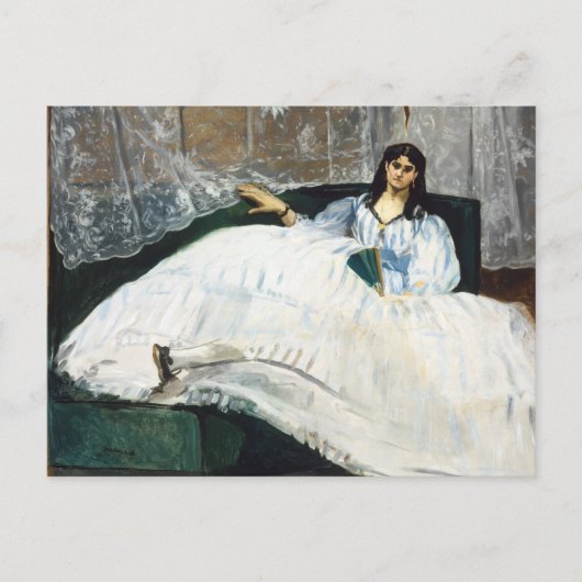 Edouard Manet - Vrouw met een ventilator Briefkaart (Voorkant)