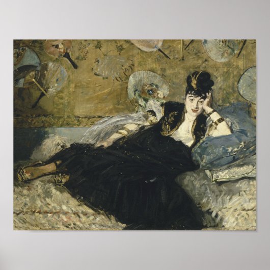 Edouard Manet - Vrouw met ventilatoren Poster (Voorkant)