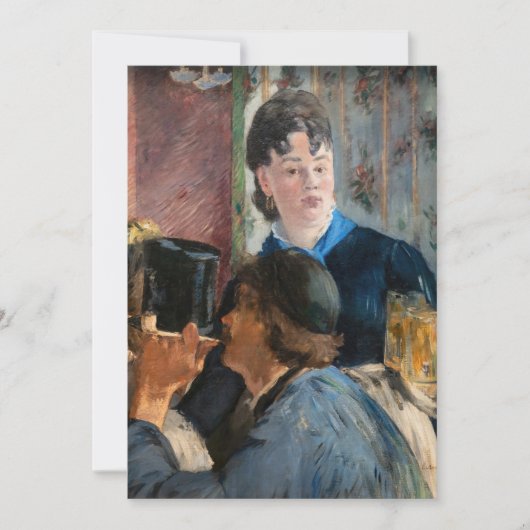 Edouard Manet - Waitress Serving Beer Kaart (Voorkant)