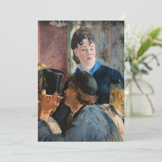 Edouard Manet - Waitress Serving Beer Kaart (Staand voorkant)