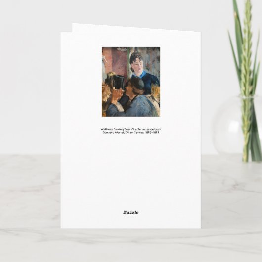 Edouard Manet - Waitress Serving Beer Kaart (Achterkant)
