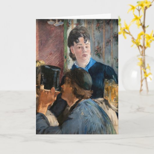 Edouard Manet - Waitress Serving Beer Kaart (Gele Bloem)