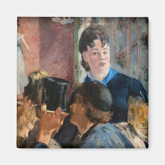 Edouard Manet - Waitress Serving Beer Magneet (Voorkant)