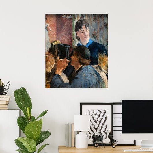 Edouard Manet - Waitress Serving Beer Poster (Thuiskantoor)