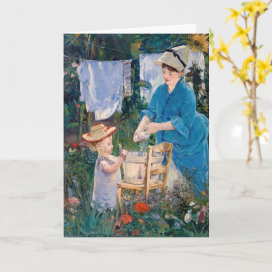 Edouard Manet - Wasgoed Kaart (Gele Bloem)