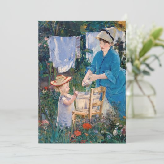Edouard Manet - Wasmachine Bedankkaart (Staand voorkant)