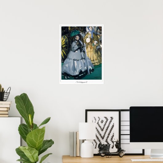 Édouard Manet Zedign Art Poster #8 (Thuiskantoor)