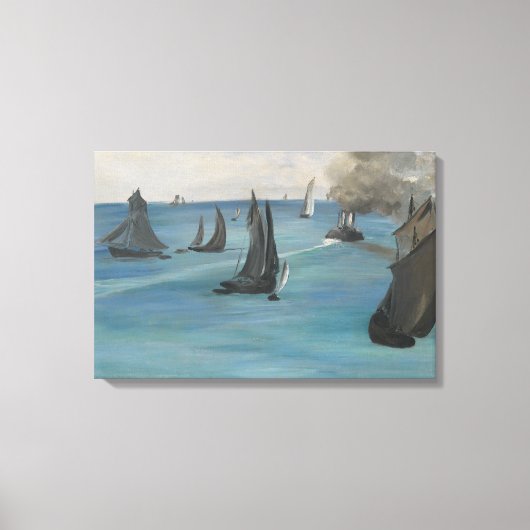 Edouard Manet - Zee Uitzicht, kalkwater Canvas Afdruk (Voorkant)