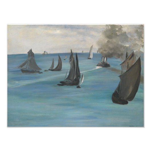 Edouard Manet - Zee Uitzicht, kalkwater Foto Afdruk (Voorkant)