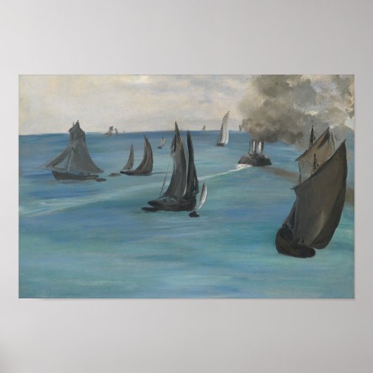 Edouard Manet - Zee Uitzicht, kalkwater Poster (Voorkant)