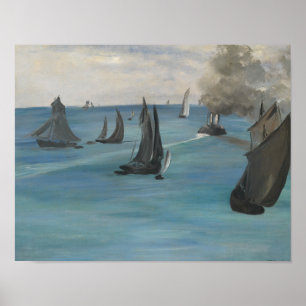 Edouard Manet - Zee Uitzicht, kalkwater Poster
