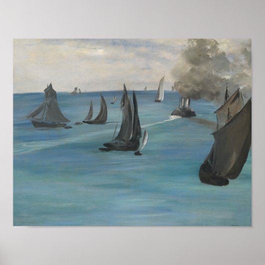 Edouard Manet - Zee Uitzicht, kalkwater Poster (Voorkant)