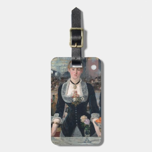 Edouard Manet's A Bar op de Folies-Bergère Bagagelabel (Voorkant verticaal)