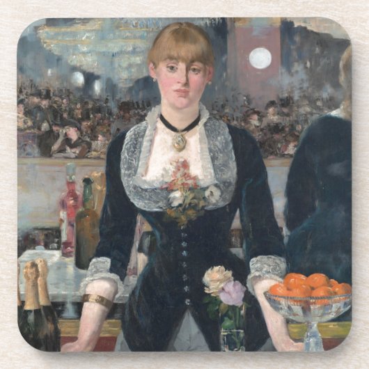 Edouard Manet's A Bar op de Folies-Bergère Bier Onderzetter (Voorkant)
