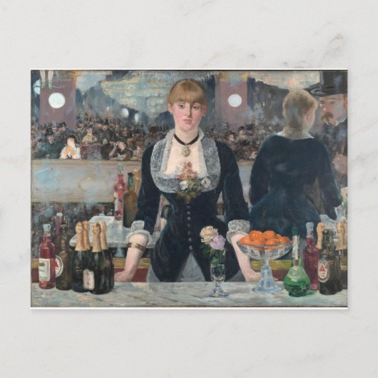 Edouard Manet's A Bar op de Folies-Bergère Briefkaart (Voorkant)
