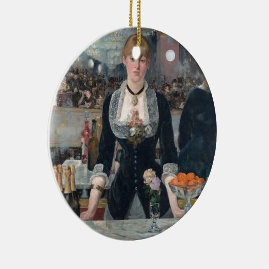Edouard Manet's A Bar op de Folies-Bergère Keramisch Ornament (Rechts)