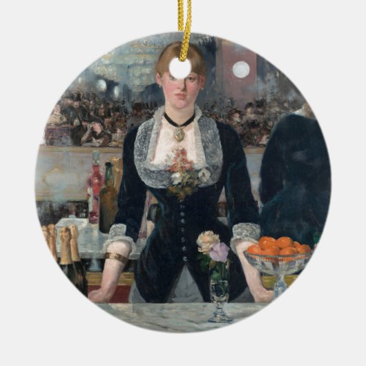Edouard Manet's A Bar op de Folies-Bergère Keramisch Ornament (Voorkant)