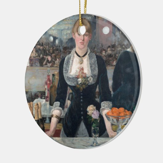 Edouard Manet's A Bar op de Folies-Bergère Keramisch Ornament (Links)
