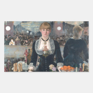 Edouard Manet's A Bar op de Folies-Bergère Rechthoekige Sticker