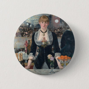 Edouard Manet's A Bar op de Folies-Bergère Ronde Button 5,7 Cm