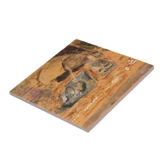 Edouard Vuillard: Vrouw voor de Fireplace Tegeltje (Zijkant)