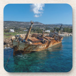 EDRO III schipbreuk Paphos Bier Onderzetter