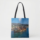 Edro III schipbreuk Paphos, Cyprus Tote Bag (Voorkant)