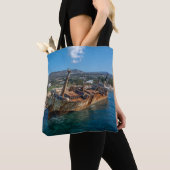 Edro III schipbreuk Paphos, Cyprus Tote Bag (Dichtbij)