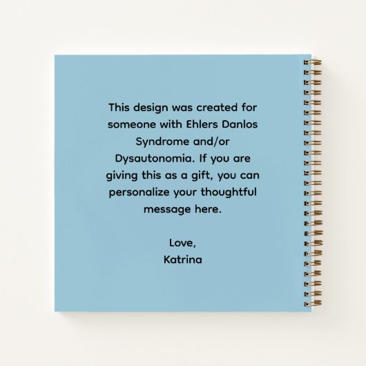 EDS and Dysautonomia Personalized Spiral Notebook Notitieboek (Achterkant)
