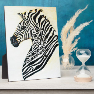 EDS Art Zebra met esel Fotoplaat