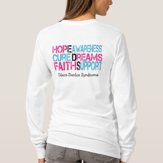 EDS Awareness Hope Cure Shirt (Achterkant)