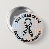 EDS Awareness Ribbon-Button Ronde Button 7,6 Cm (Voorkant /achterkant)
