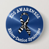 EDS Awareness Ribbon-Button Ronde Button 7,6 Cm (Voorkant)