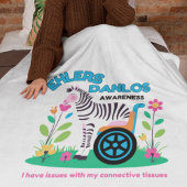 EDS Awareness Zebra Blanket Fleece Deken