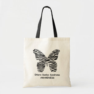 EDS Awareness Zebra Print Butterfly Canvas tas
